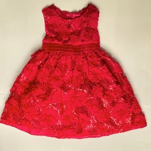 American Princess Red Sequin Dress Size 3T